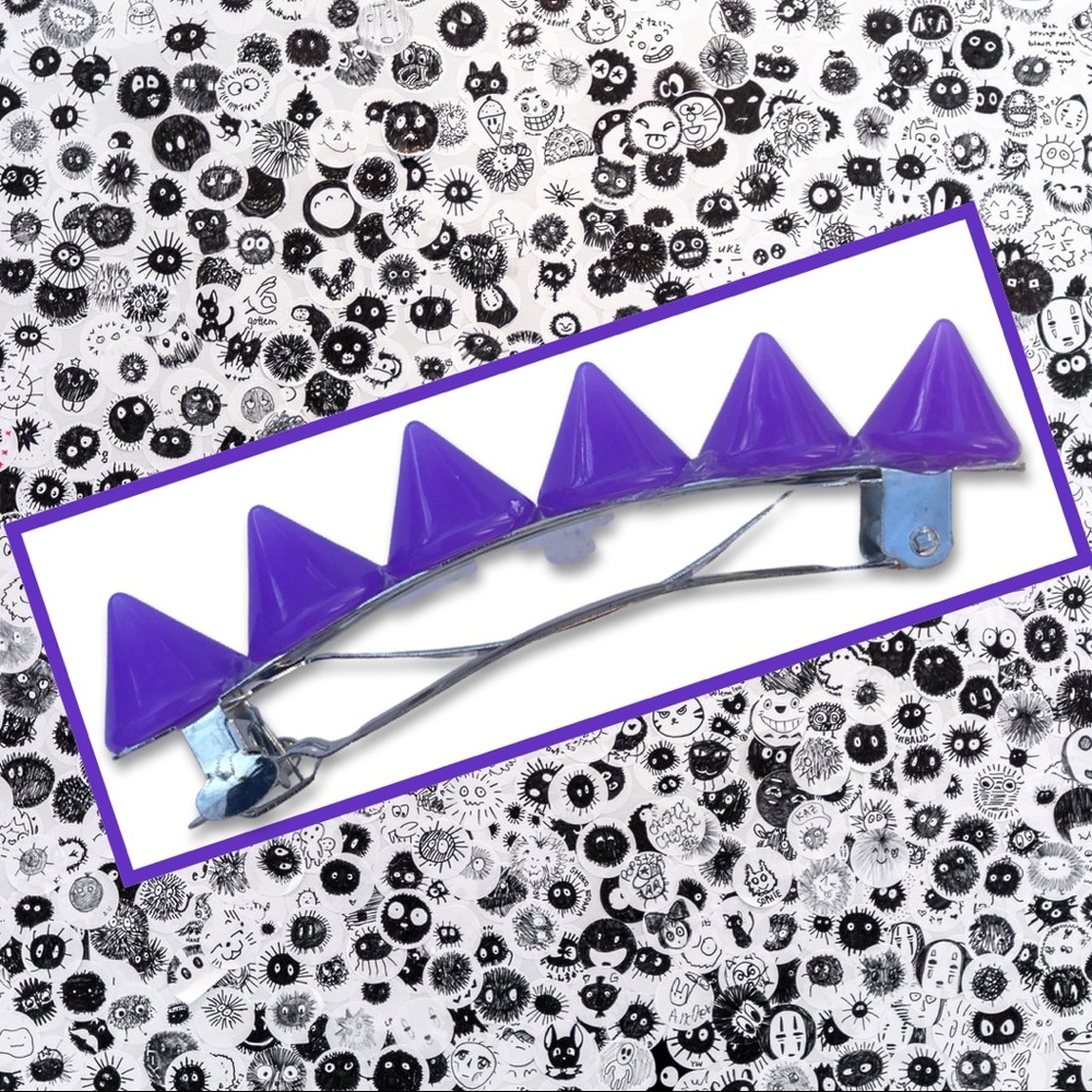 Neon Purple Spike Hair Clip